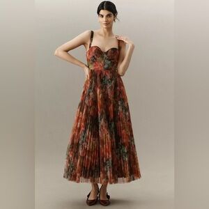 Hutch Willa Sleeveless Floral Tulle Maxi Dress in Plus Size